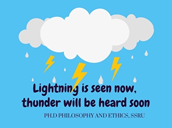 Lightning is seen now, thunder will be
heard soon